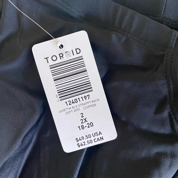 Torrid high waisted lattice back swim briefs, Sz. 2X - Picture 7 of 8